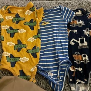 Carter's Bodysuits - Mustard, Blue, Navy